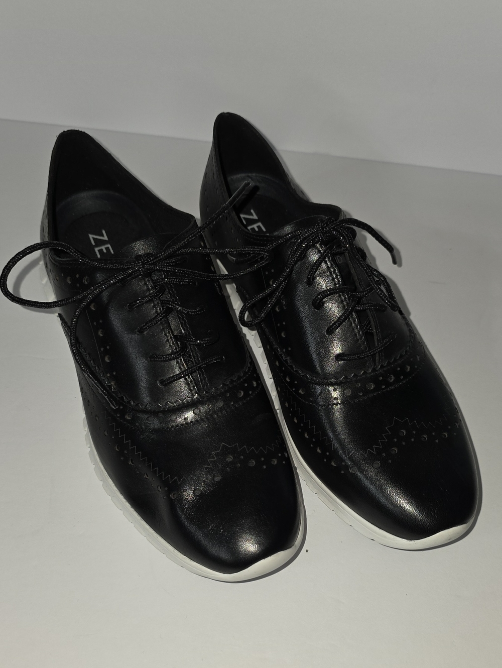NWOB Cole Haan ZeroGrandBlack Leather Wingtip Oxfords Sz 7B